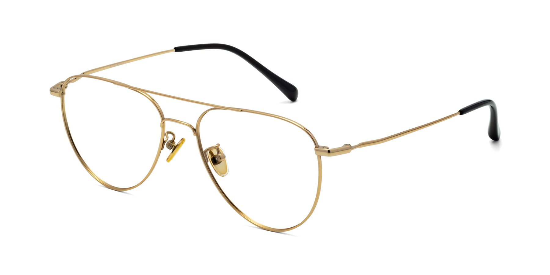 Angle of 80060 in Gold with Clear Eyeglass Lenses