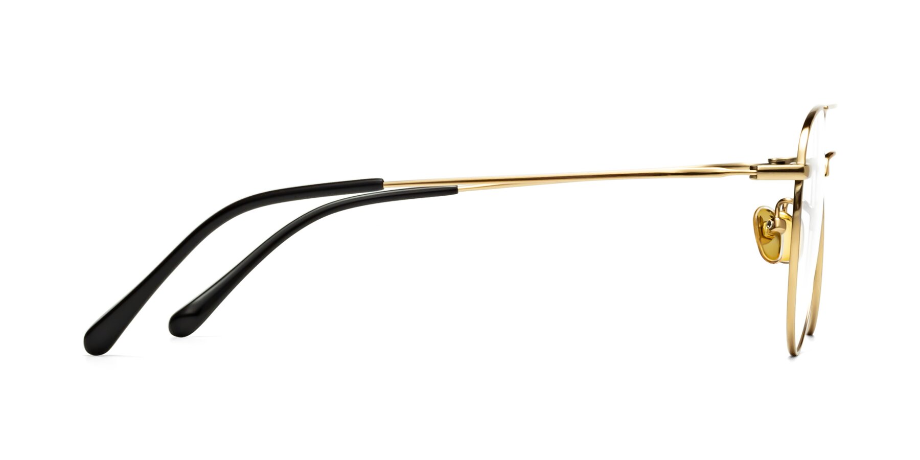 Side of 80060 in Gold with Clear Eyeglass Lenses