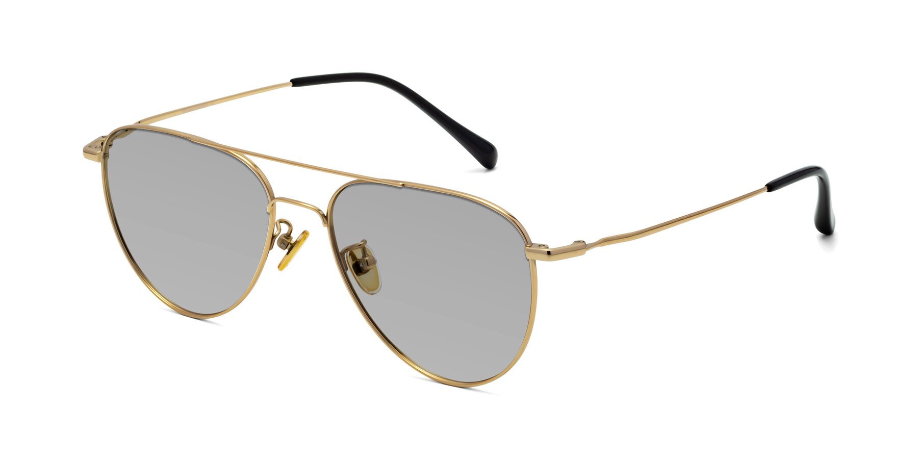 Angle of Hindley in Gold with Light Gray Tinted Lenses