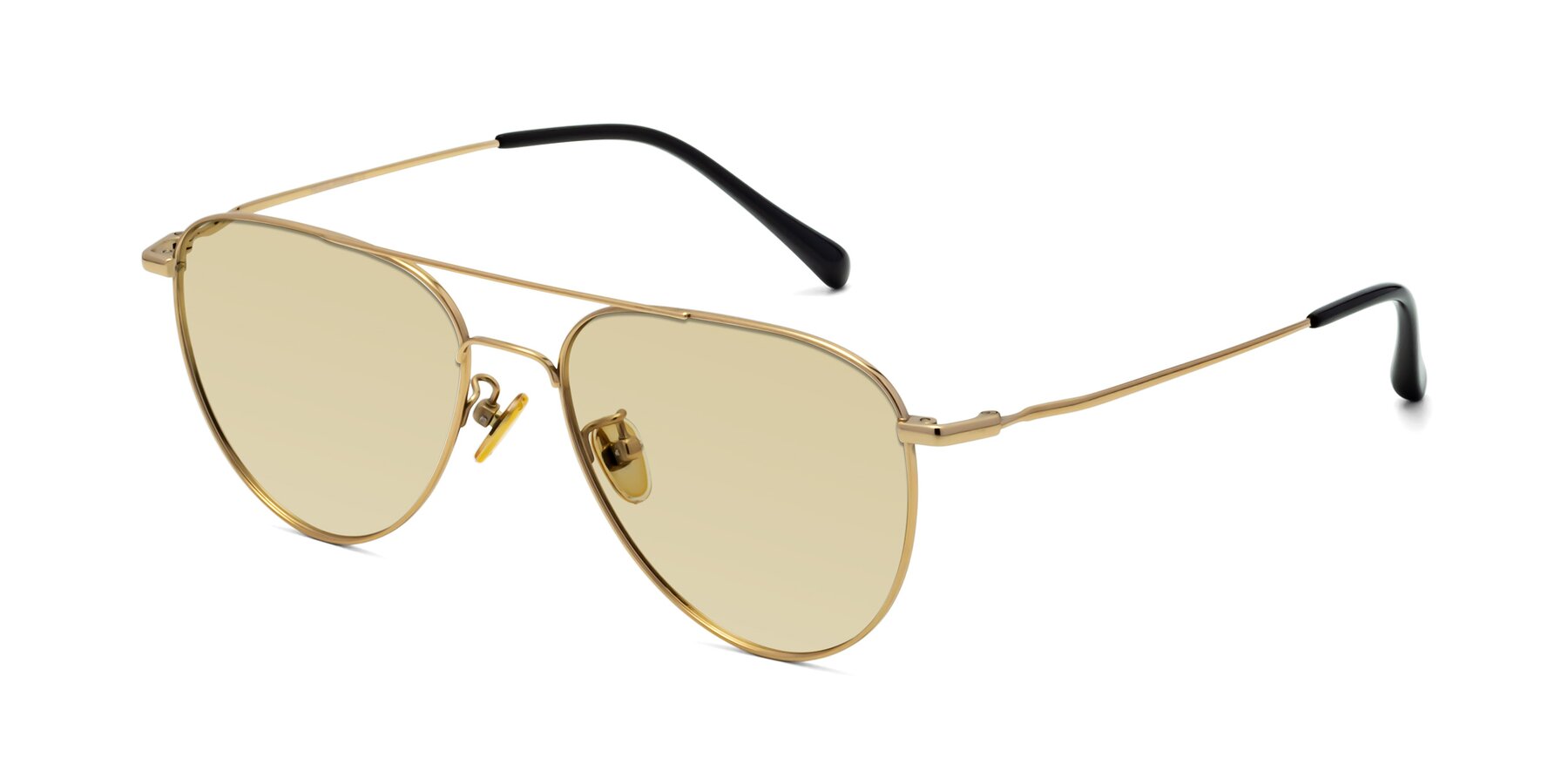Angle of Hindley in Gold with Light Champagne Tinted Lenses