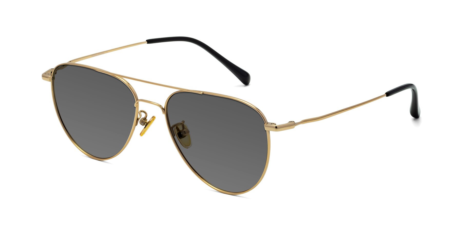 Angle of Hindley in Gold with Medium Gray Tinted Lenses