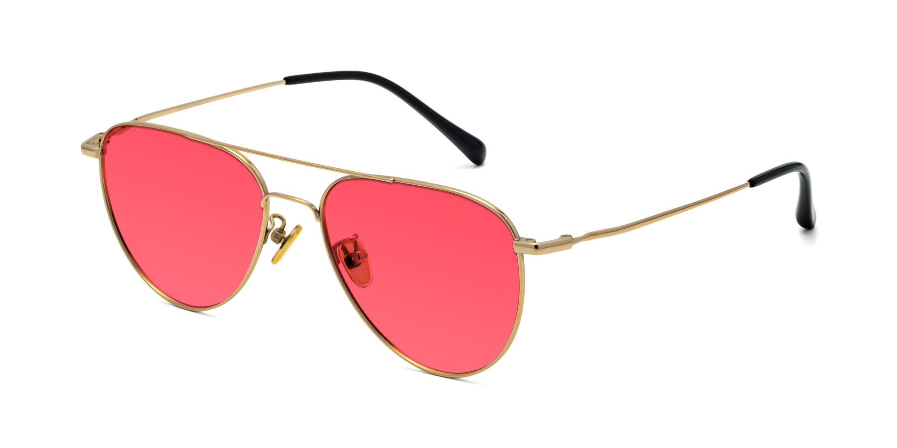 Angle of Hindley in Gold with Red Tinted Lenses