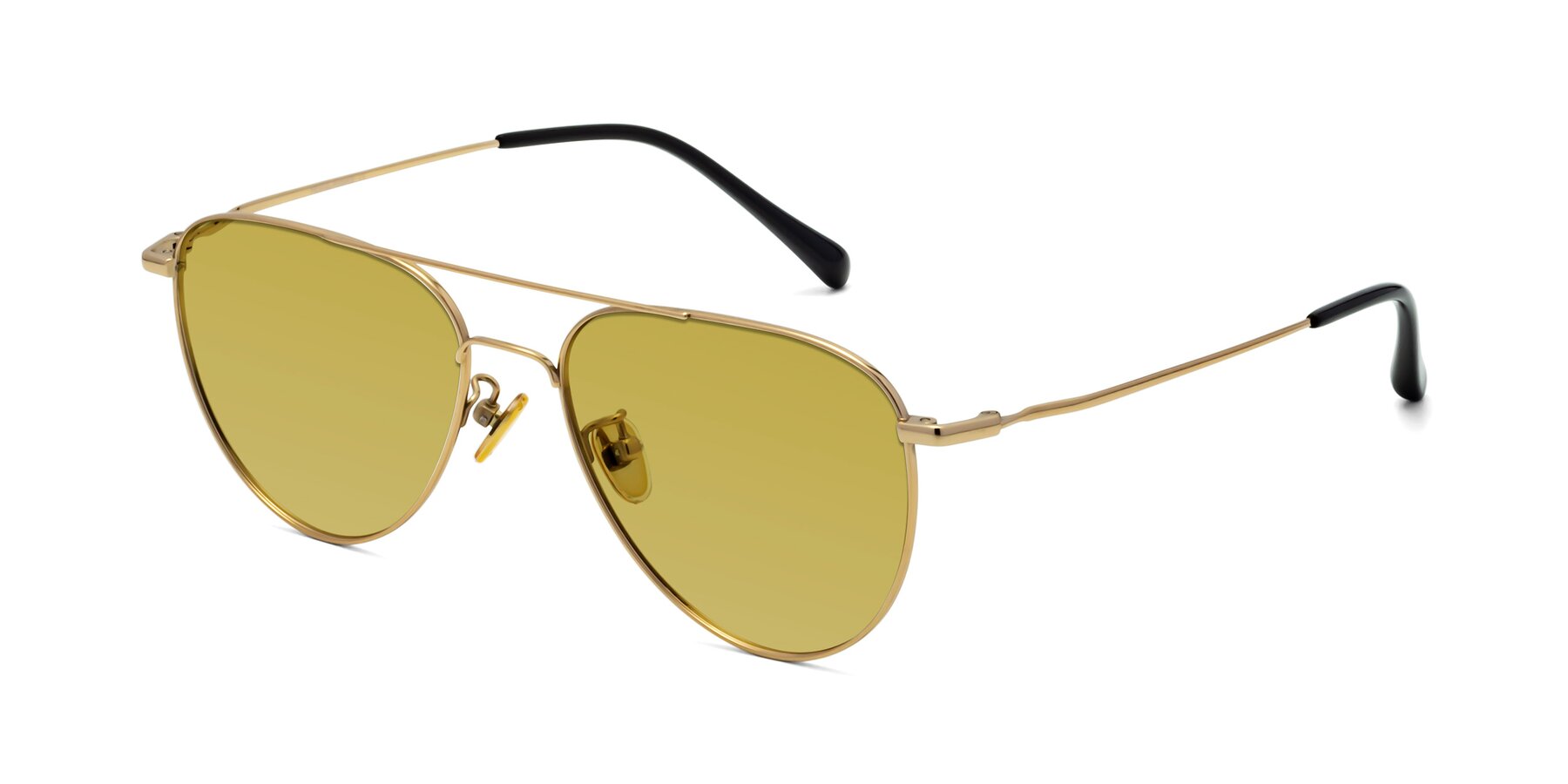 Angle of Hindley in Gold with Champagne Tinted Lenses