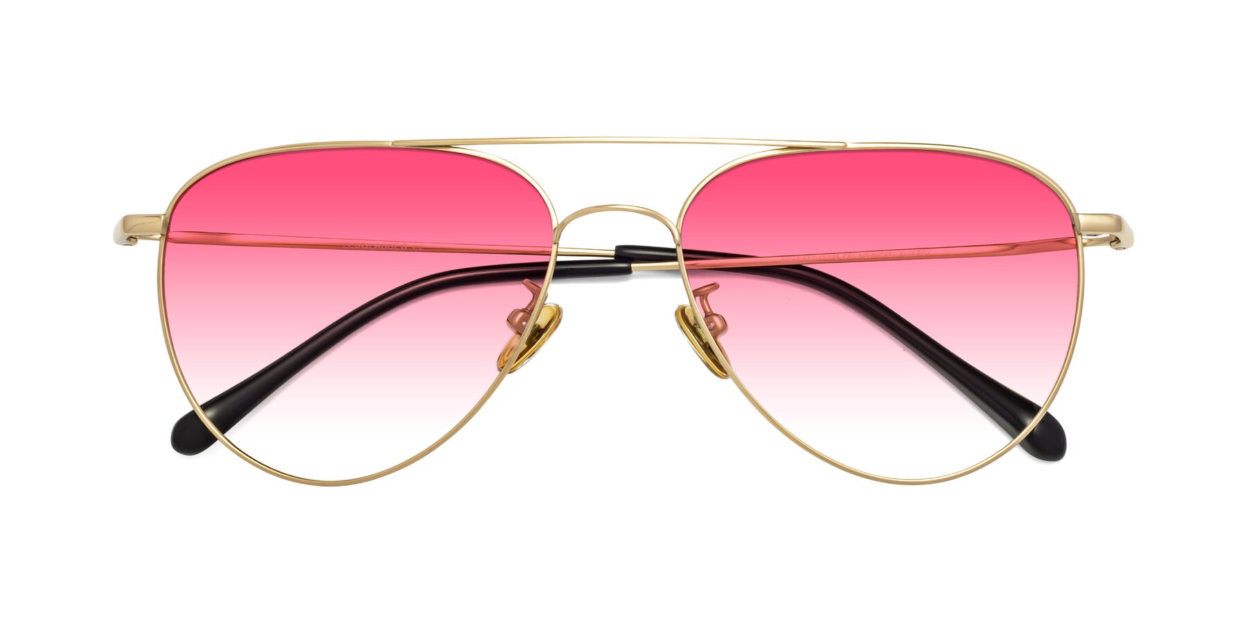 Folded Front of Hindley in Gold with Pink Gradient Lenses