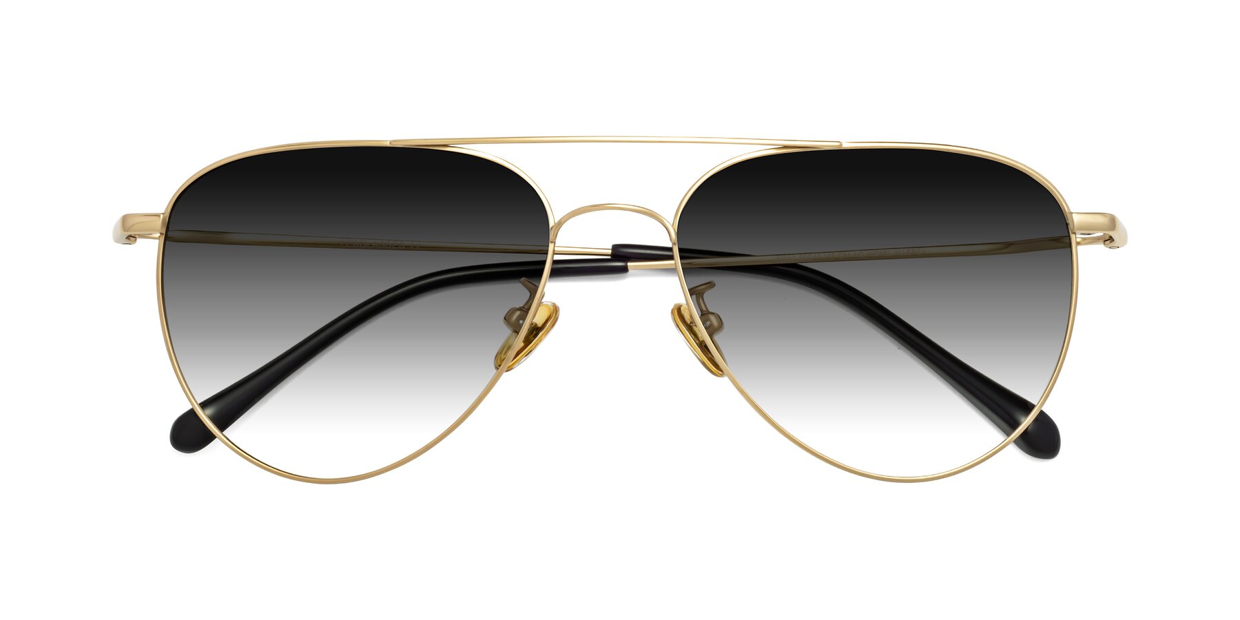 Folded Front of 80060 in Gold with Gray Gradient Lenses