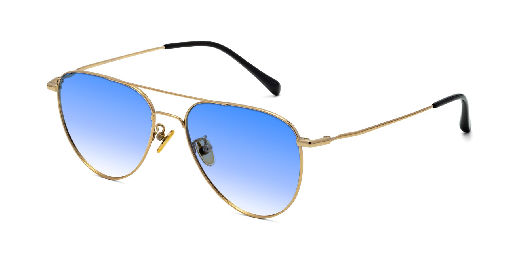Angle of Hindley in Gold with Blue Gradient Lenses