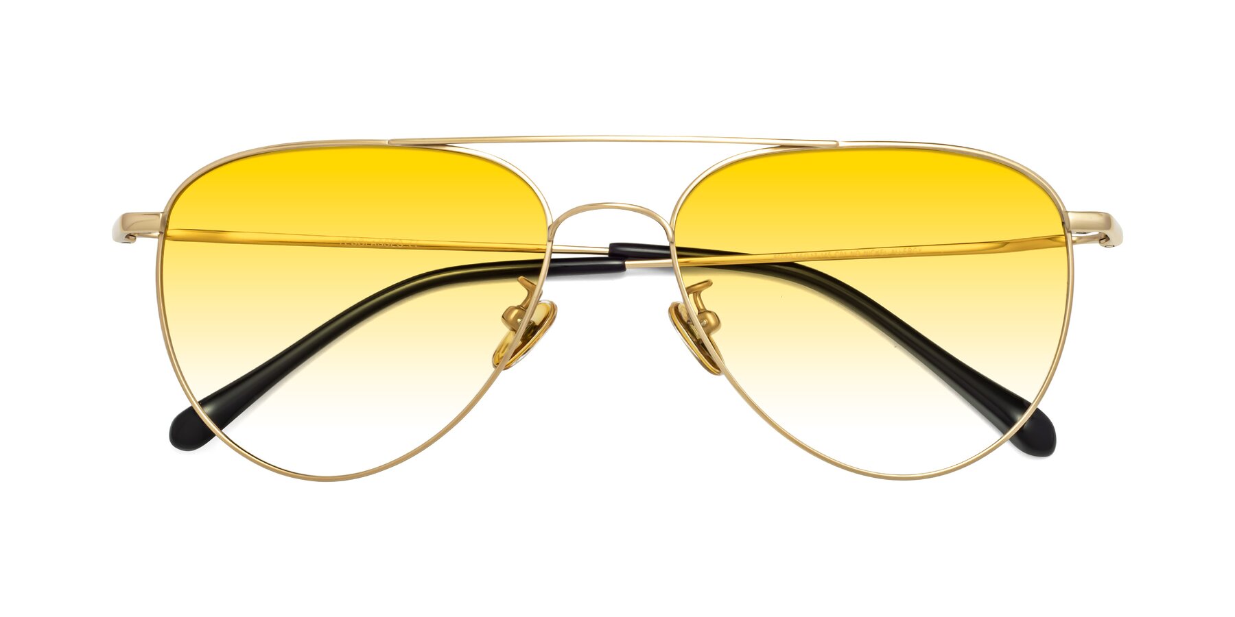 Folded Front of Hindley in Gold with Yellow Gradient Lenses