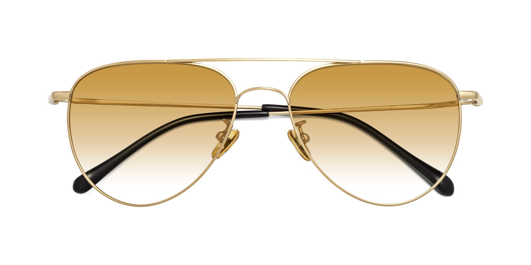 Folded Front of Hindley in Gold with Champagne Gradient Lenses