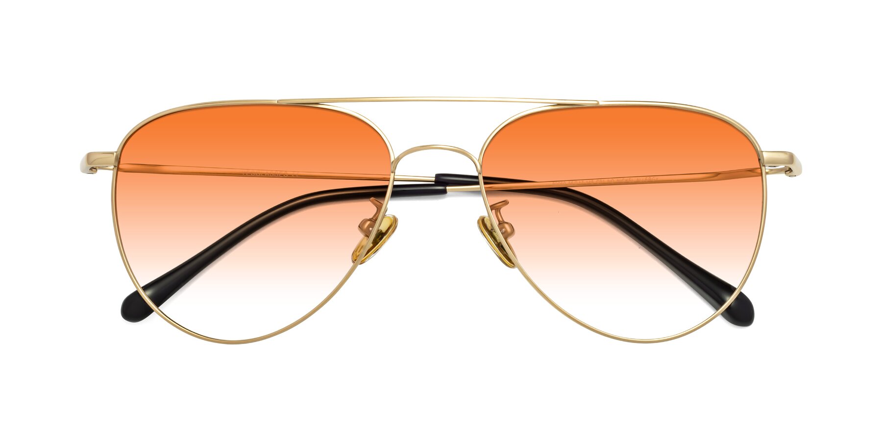 Folded Front of Hindley in Gold with Orange Gradient Lenses