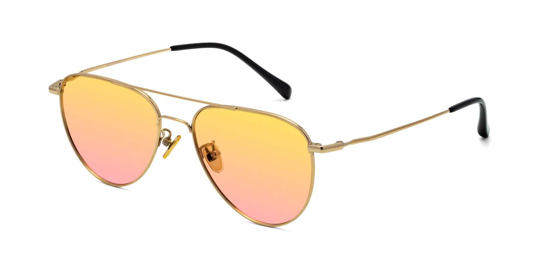 Angle of 80060 in Gold with Yellow / Pink Gradient Lenses