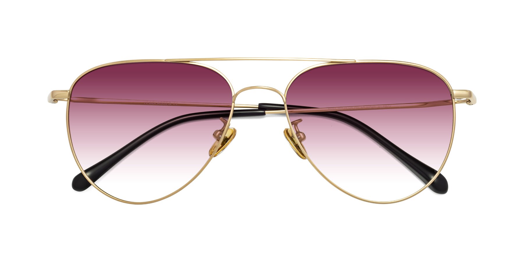 Folded Front of Hindley in Gold with Wine Gradient Lenses