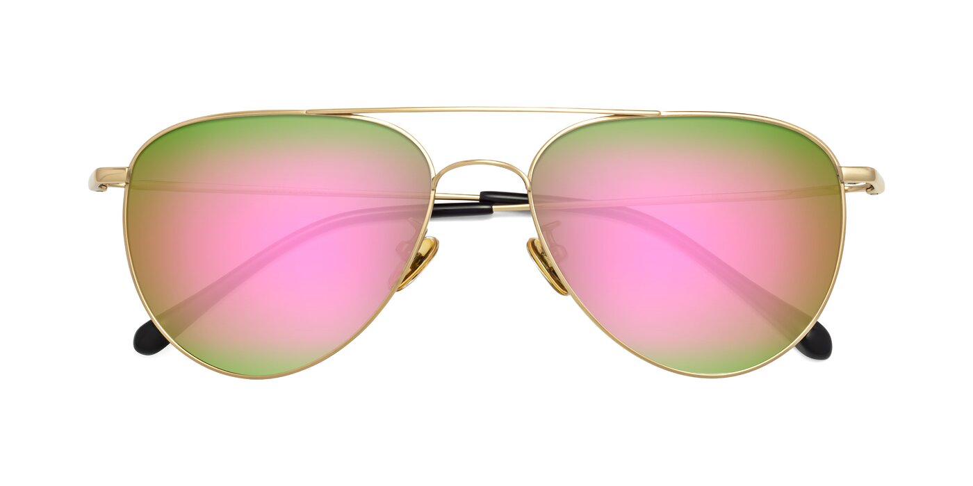 Hindley - Gold Flash Mirrored Sunglasses