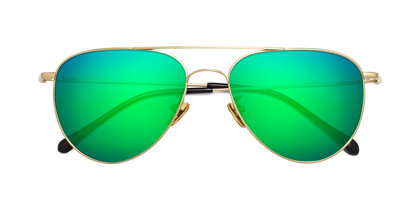 Hindley - Gold Flash Mirrored Sunglasses