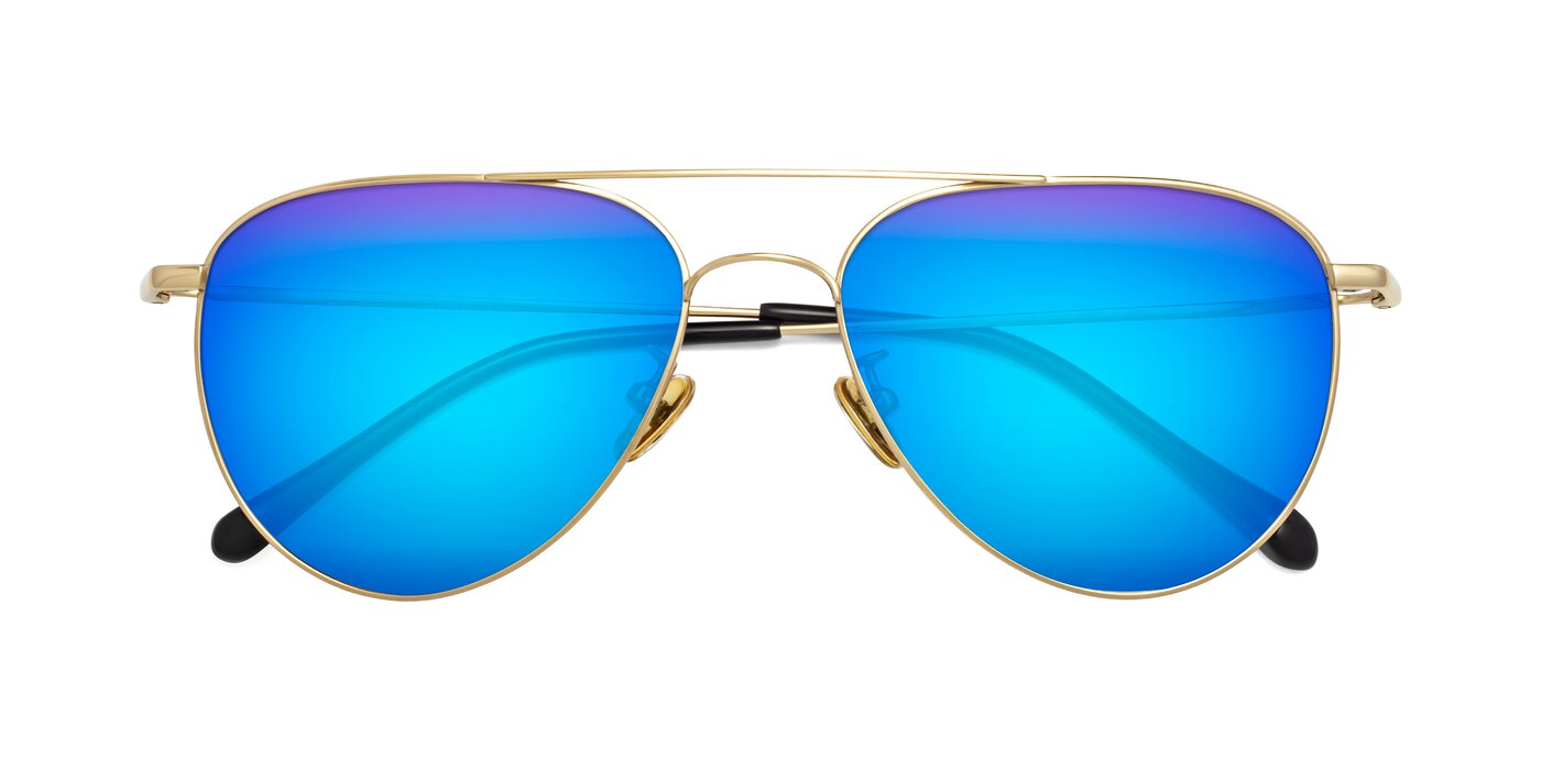 Hindley - Gold Flash Mirrored Sunglasses