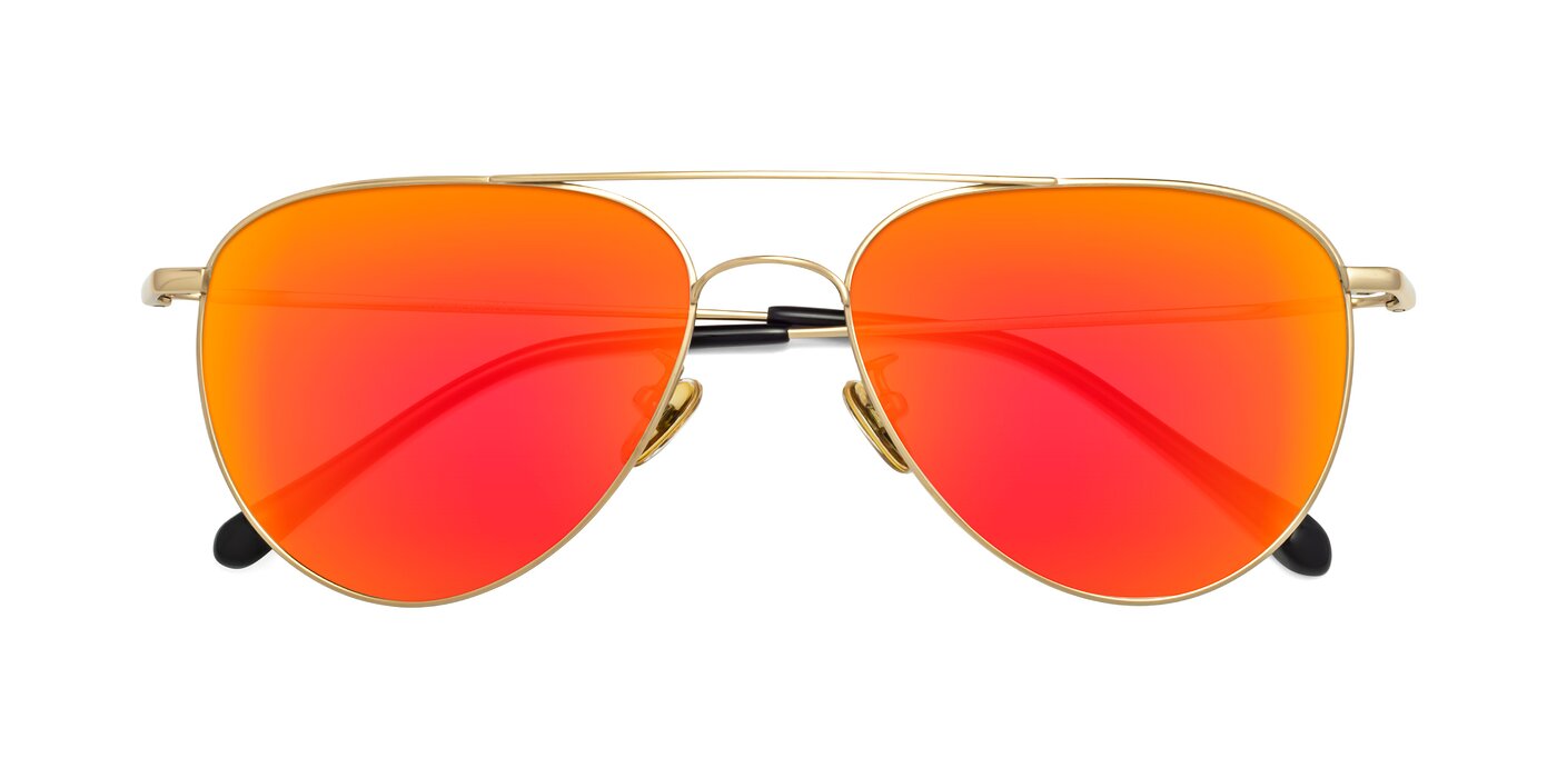 Hindley - Gold Flash Mirrored Sunglasses