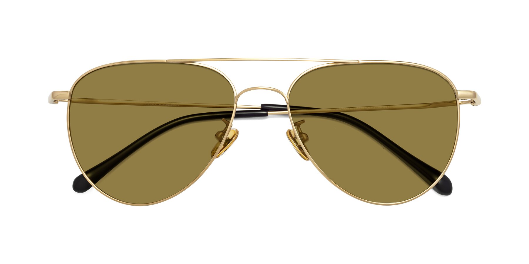 Folded Front of Hindley in Gold with Brown Polarized Lenses