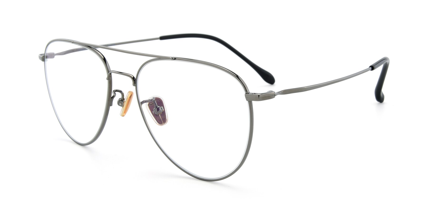 Angle of 80060 in Gunmetal with Clear Eyeglass Lenses
