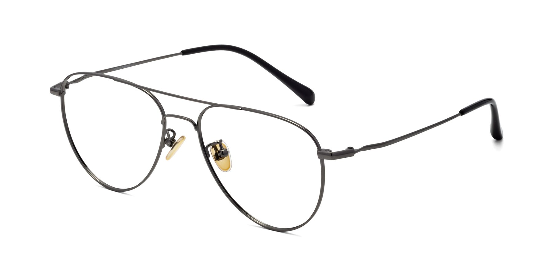 Angle of Hindley in Gunmetal with Clear Reading Eyeglass Lenses