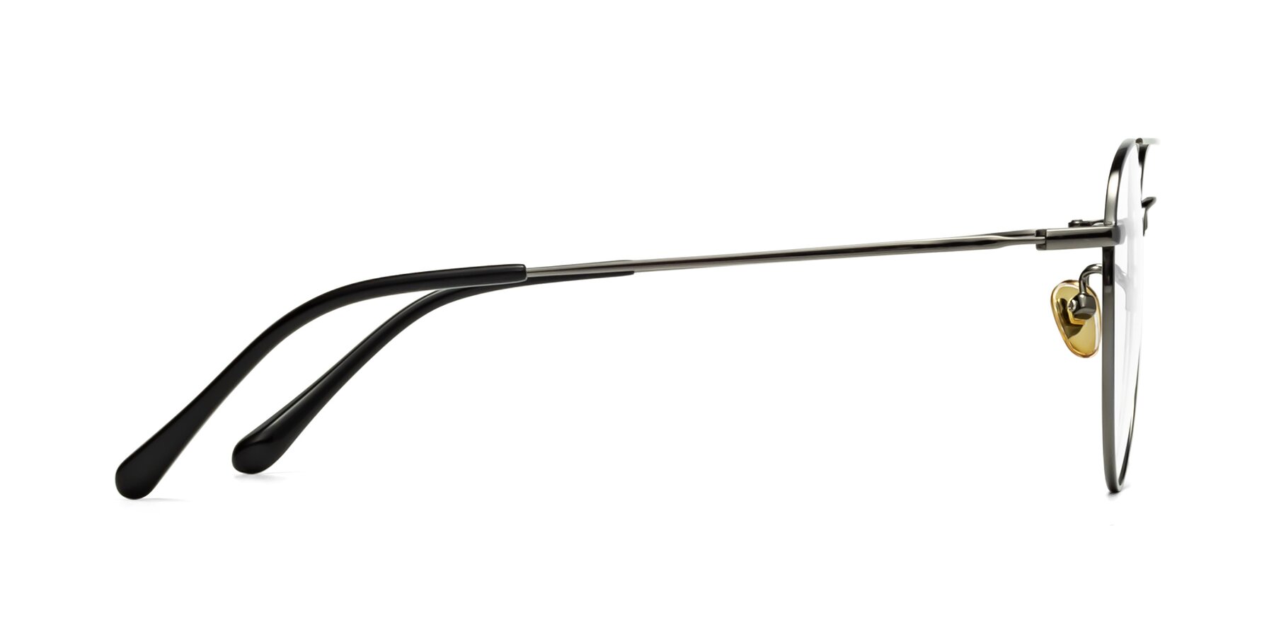 Side of 80060 in Gunmetal with Clear Eyeglass Lenses