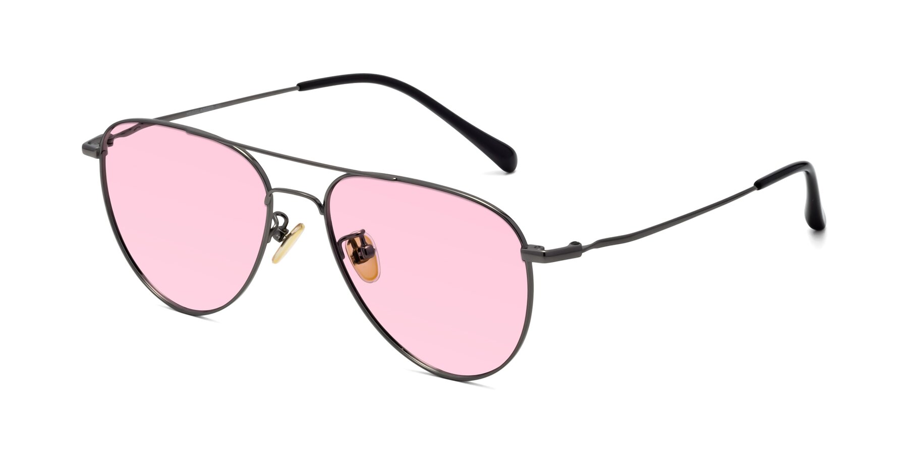Angle of Hindley in Gunmetal with Light Pink Tinted Lenses