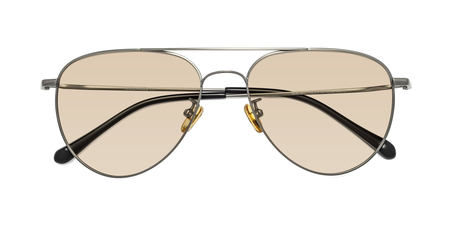 Folded Front of Hindley in Gunmetal with Light Brown Tinted Lenses