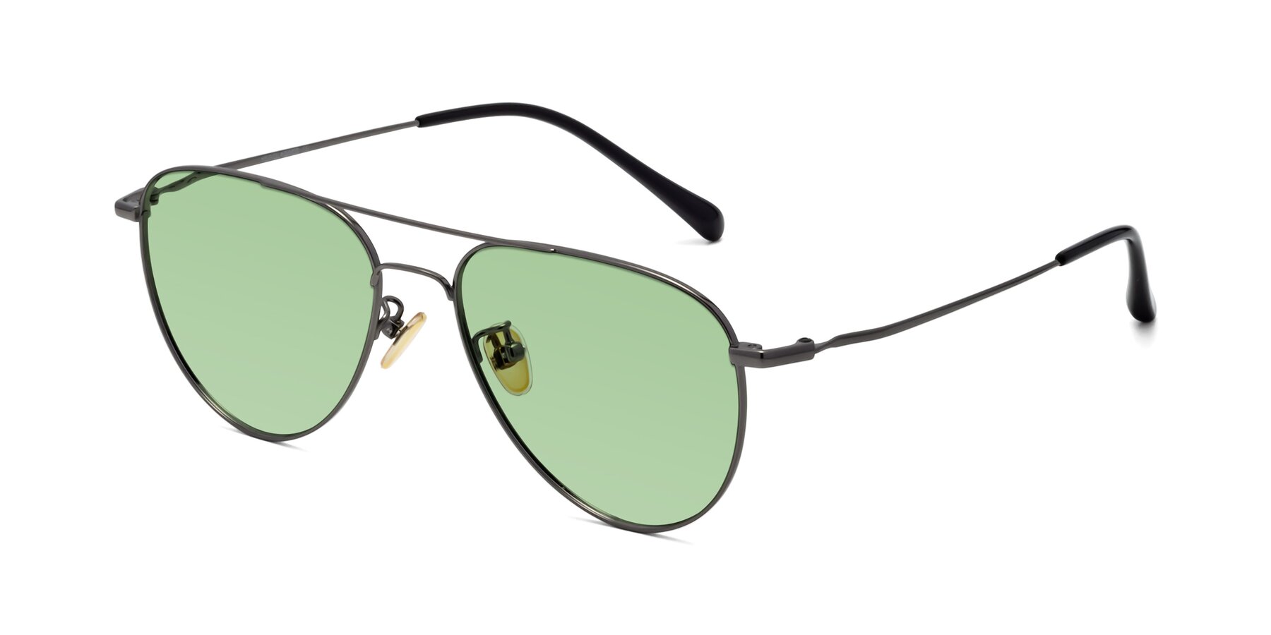 Angle of Hindley in Gunmetal with Medium Green Tinted Lenses