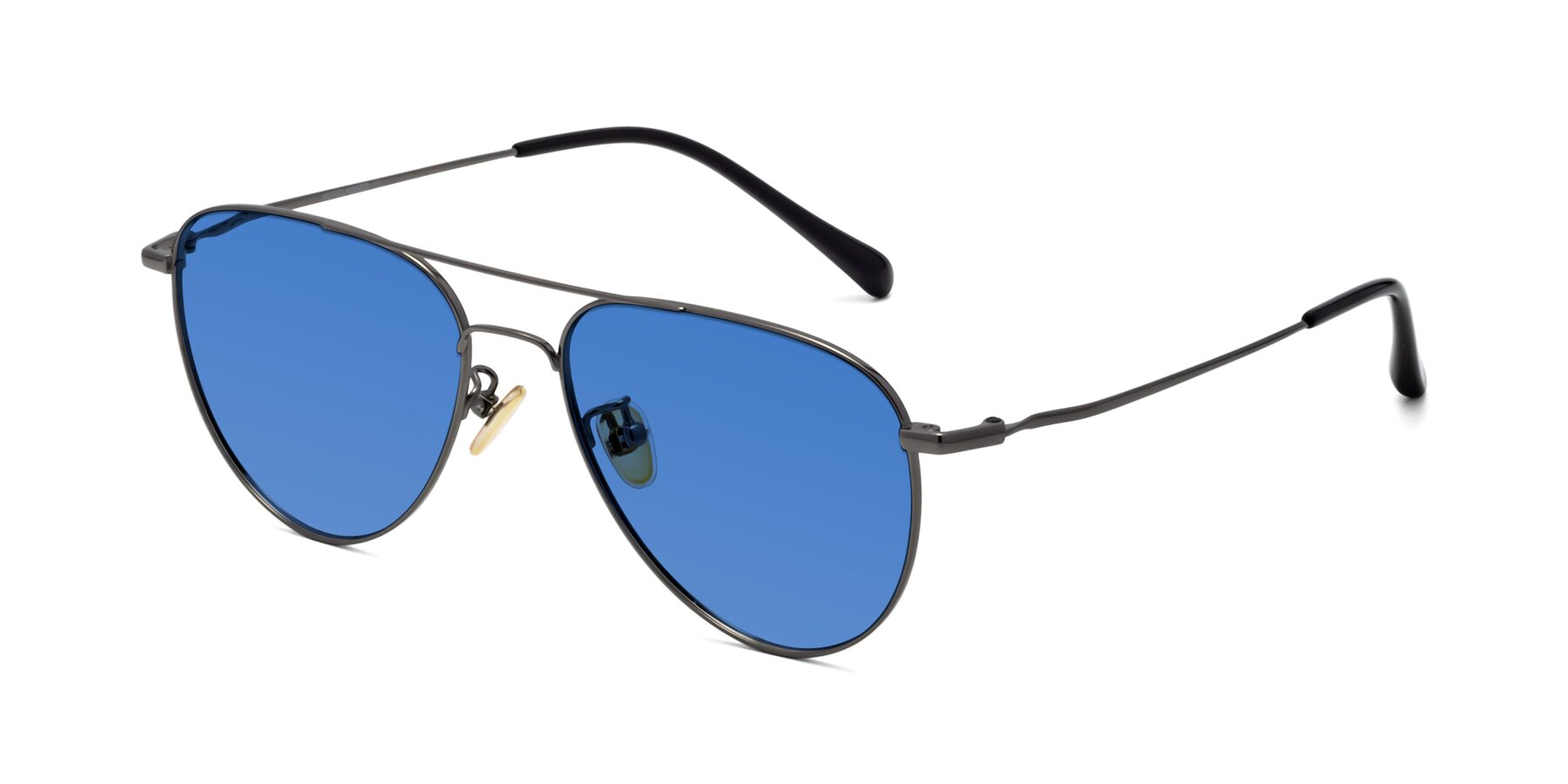Angle of Hindley in Gunmetal with Blue Tinted Lenses