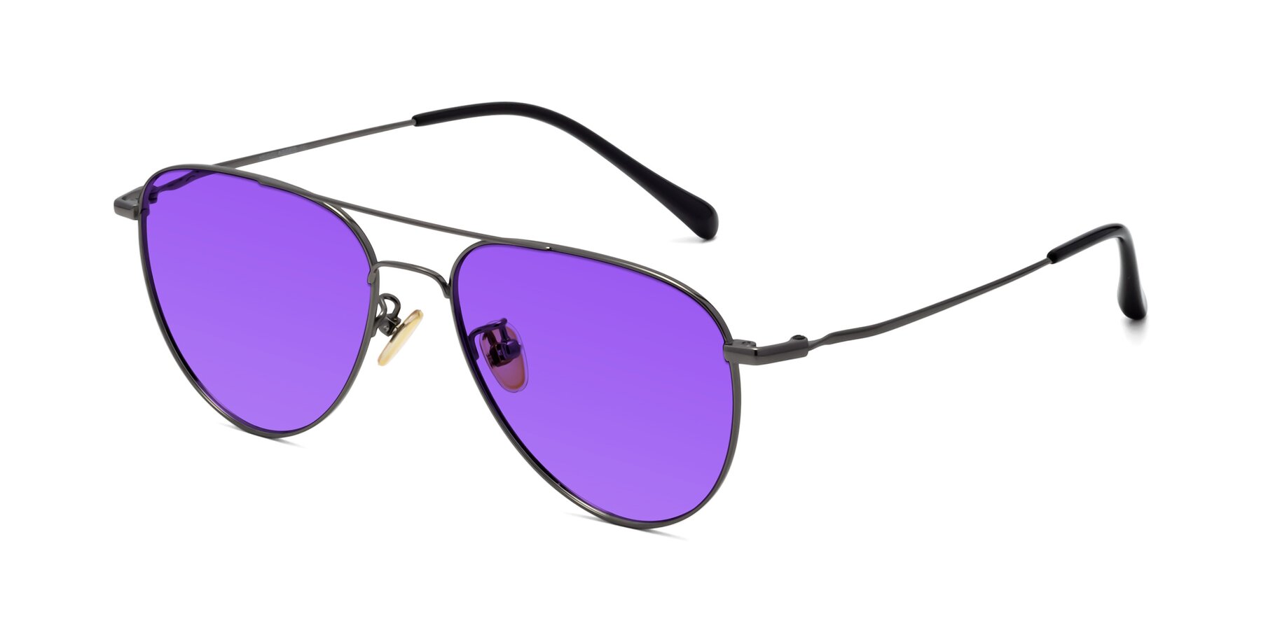 Angle of Hindley in Gunmetal with Purple Tinted Lenses
