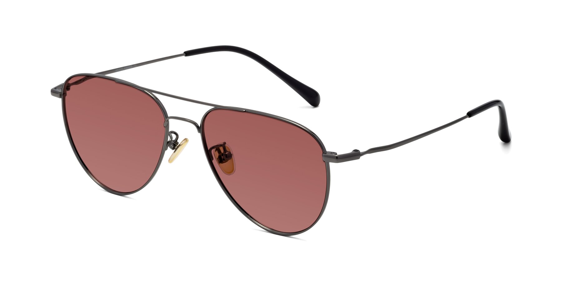 Angle of Hindley in Gunmetal with Garnet Tinted Lenses