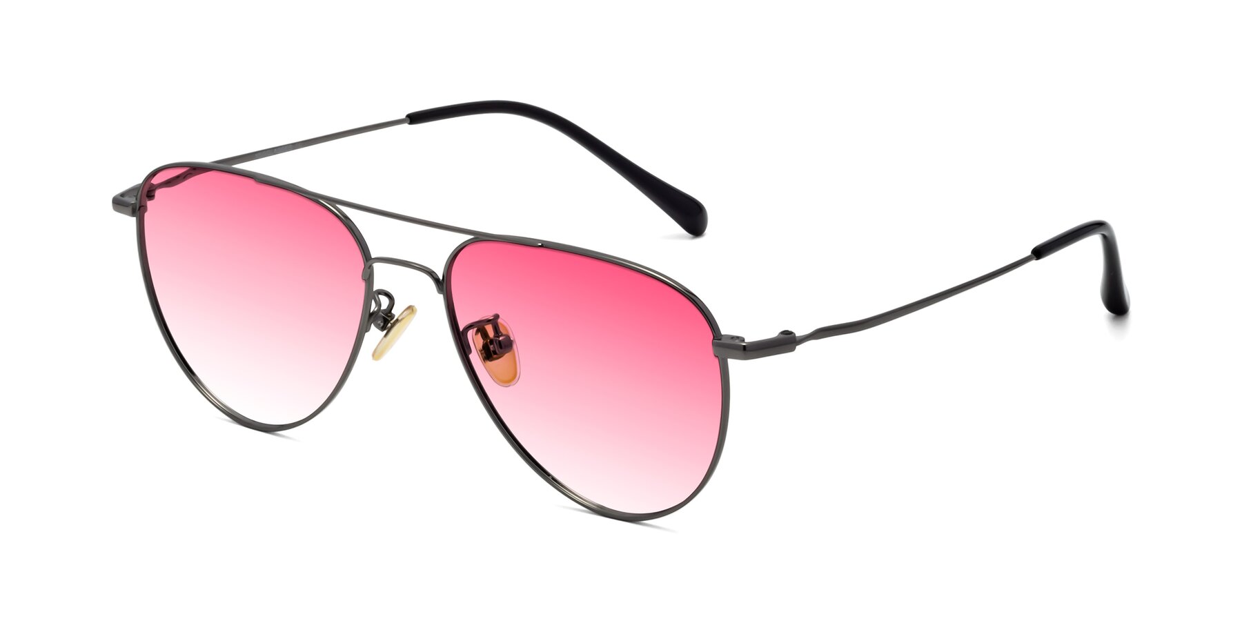 Angle of 80060 in Gunmetal with Pink Gradient Lenses