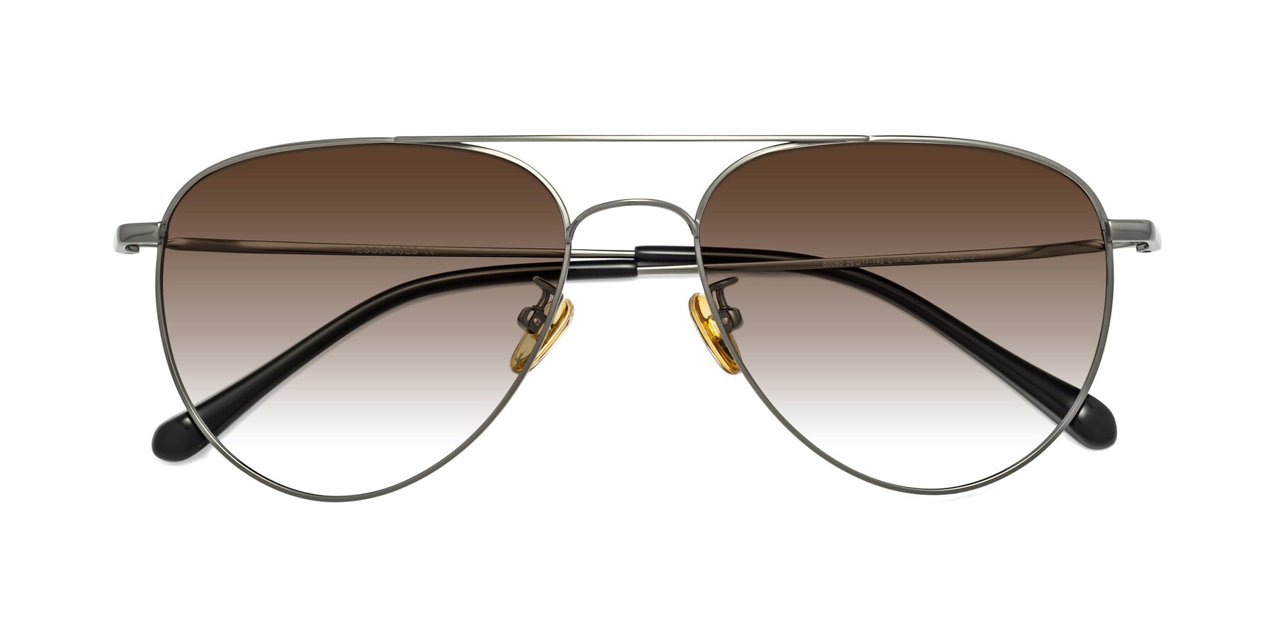 Folded Front of Hindley in Gunmetal with Brown Gradient Lenses
