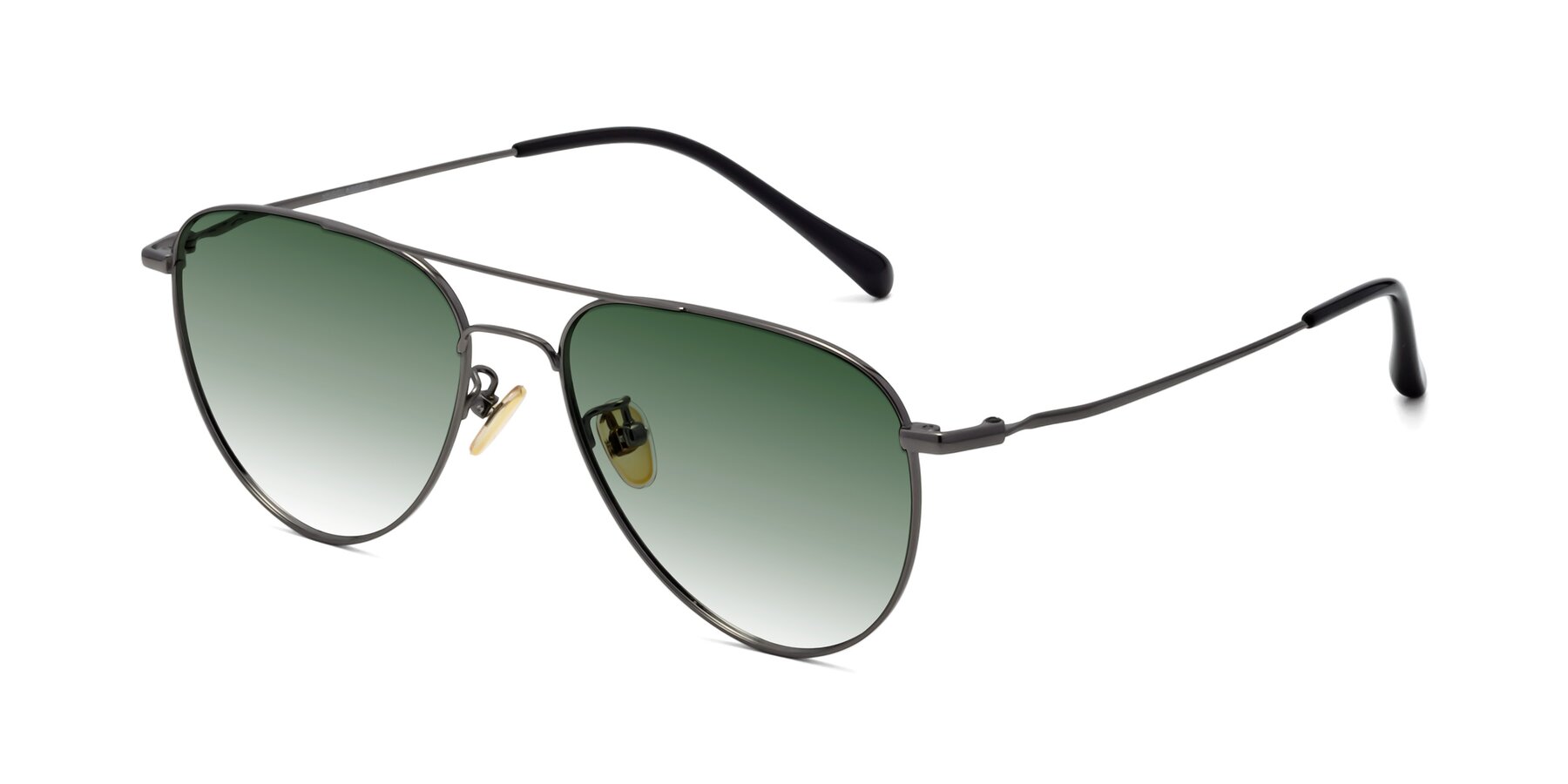 Angle of 80060 in Gunmetal with Green Gradient Lenses