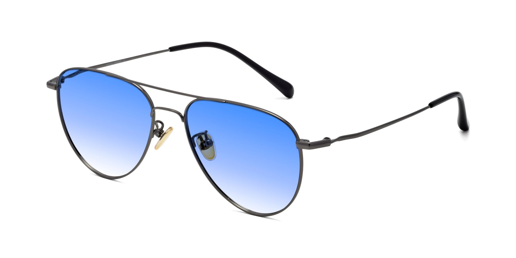 Angle of Hindley in Gunmetal with Blue Gradient Lenses