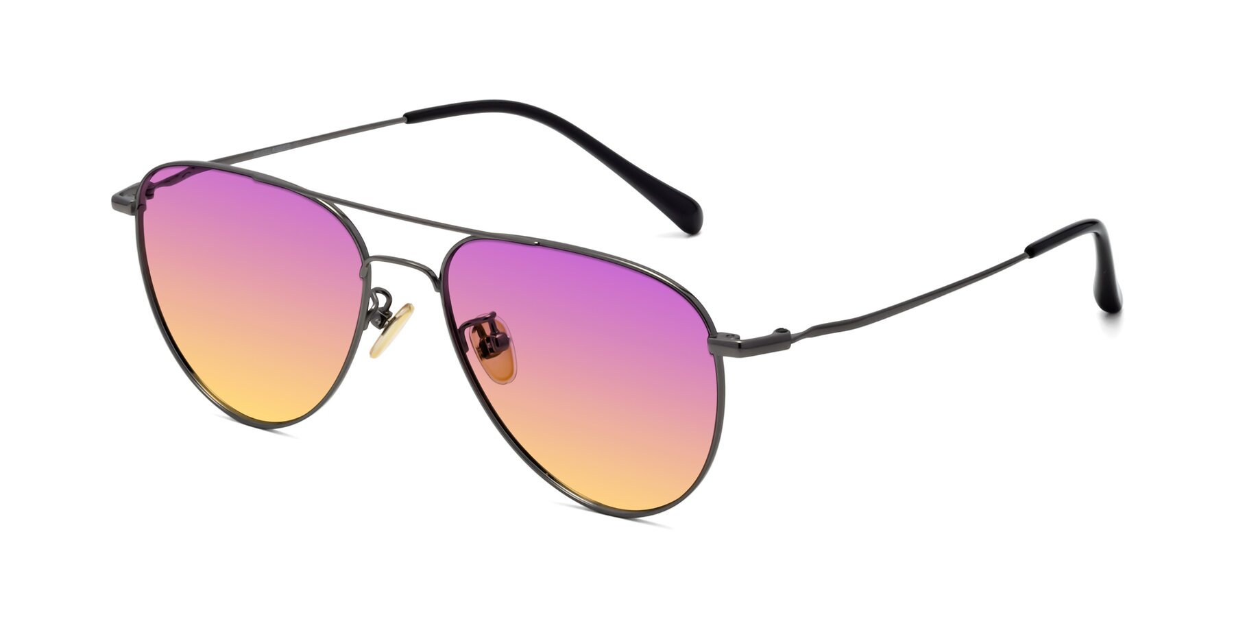 Angle of Hindley in Gunmetal with Purple / Yellow Gradient Lenses
