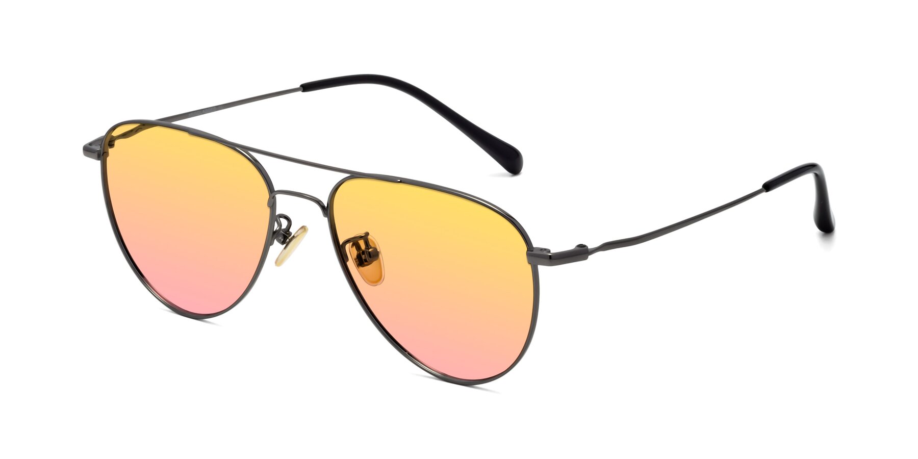 Angle of 80060 in Gunmetal with Yellow / Pink Gradient Lenses