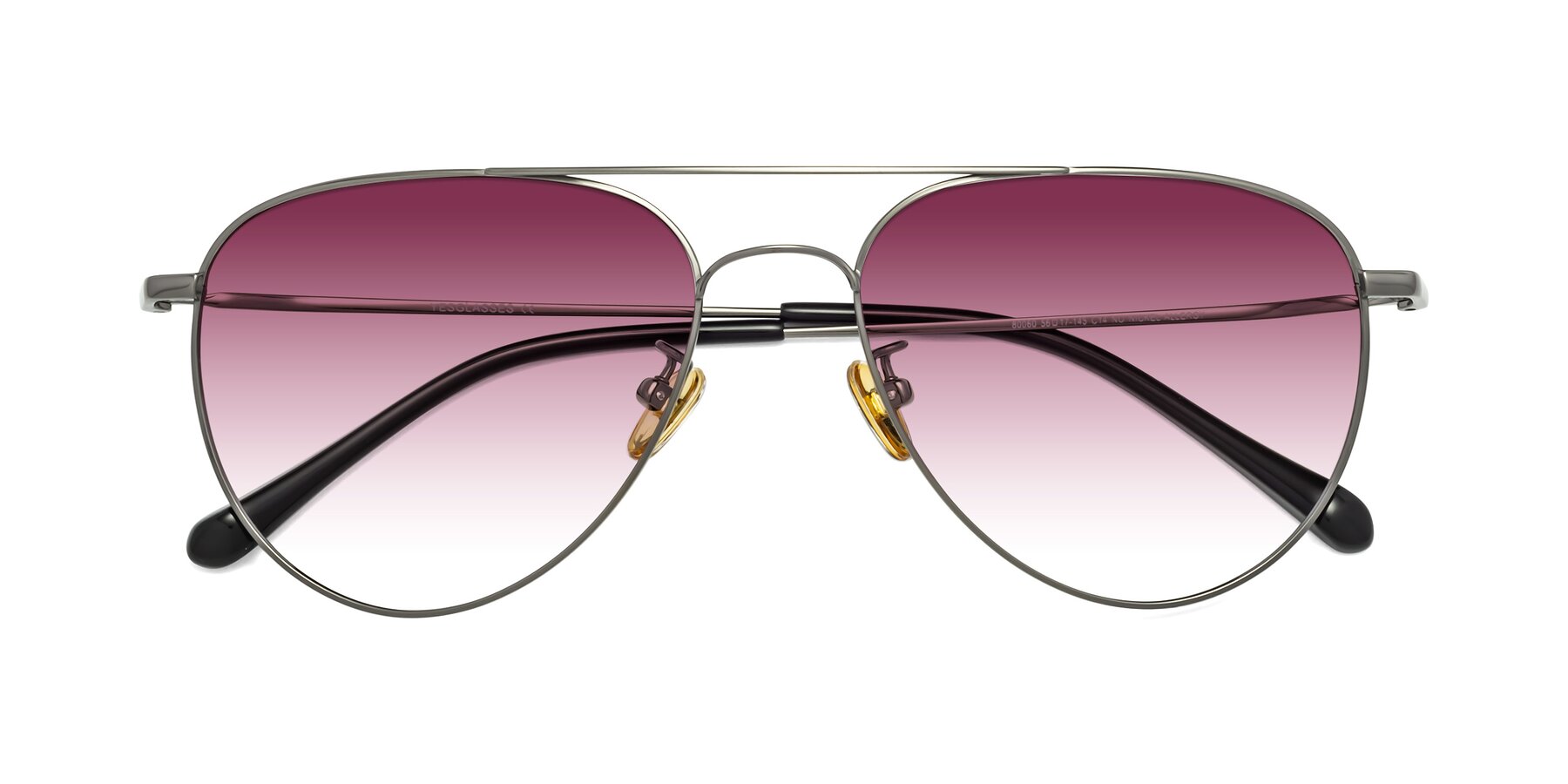 Folded Front of Hindley in Gunmetal with Wine Gradient Lenses