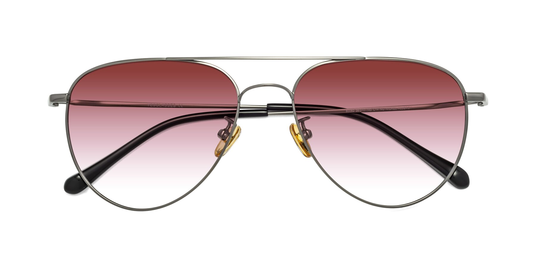 Folded Front of Hindley in Gunmetal with Garnet Gradient Lenses