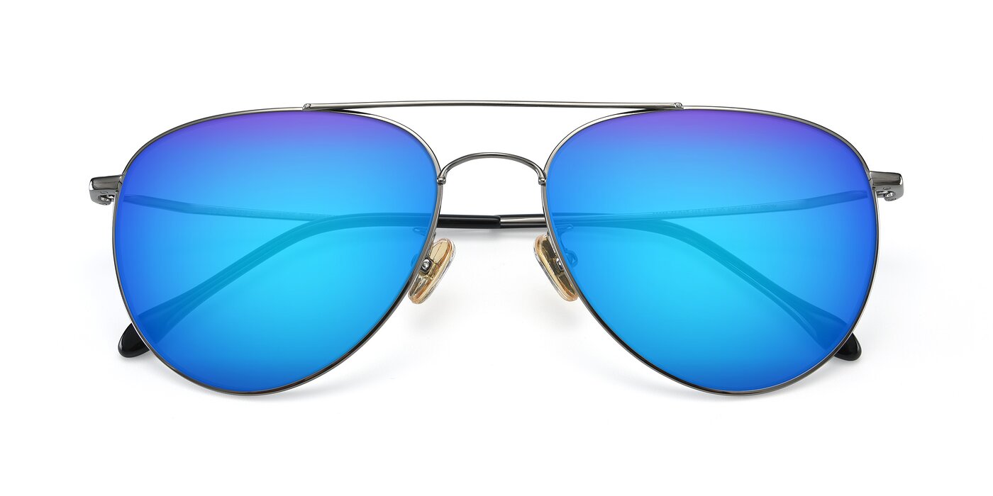 80060 - Gunmetal Flash Mirrored Sunglasses