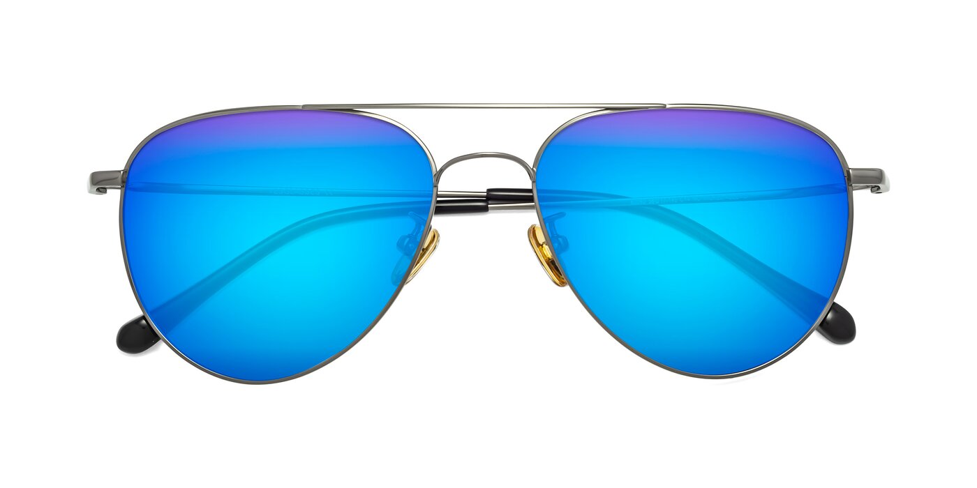 80060 - Gunmetal Flash Mirrored Sunglasses