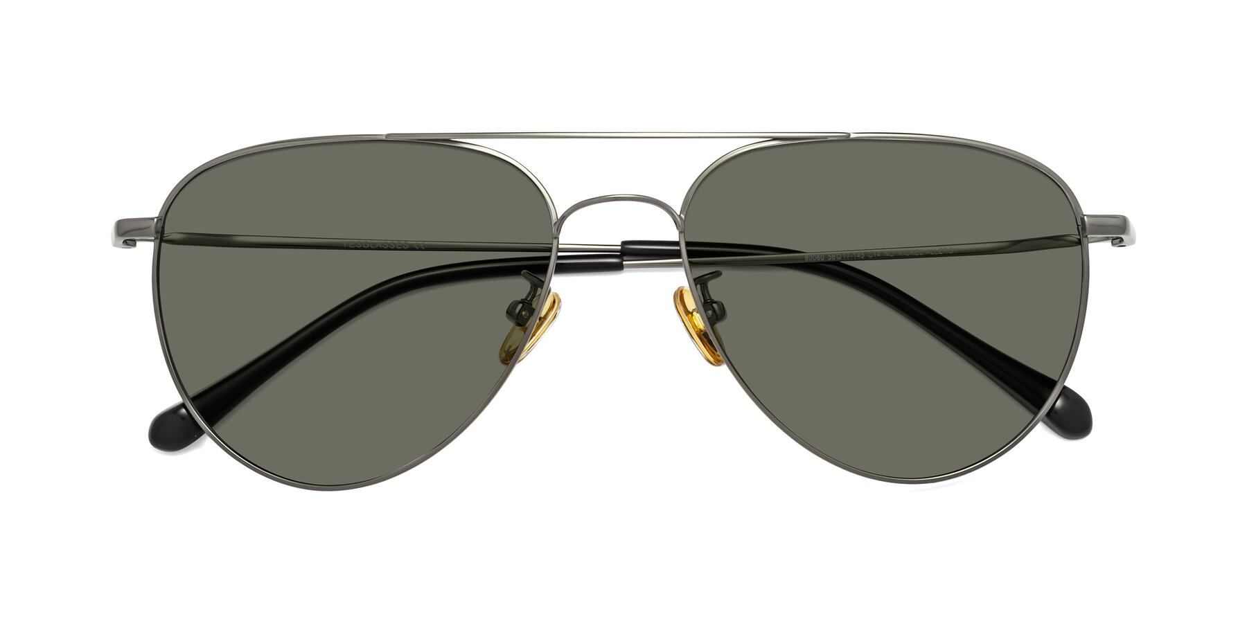 Folded Front of Hindley in Gunmetal with Gray Polarized Lenses