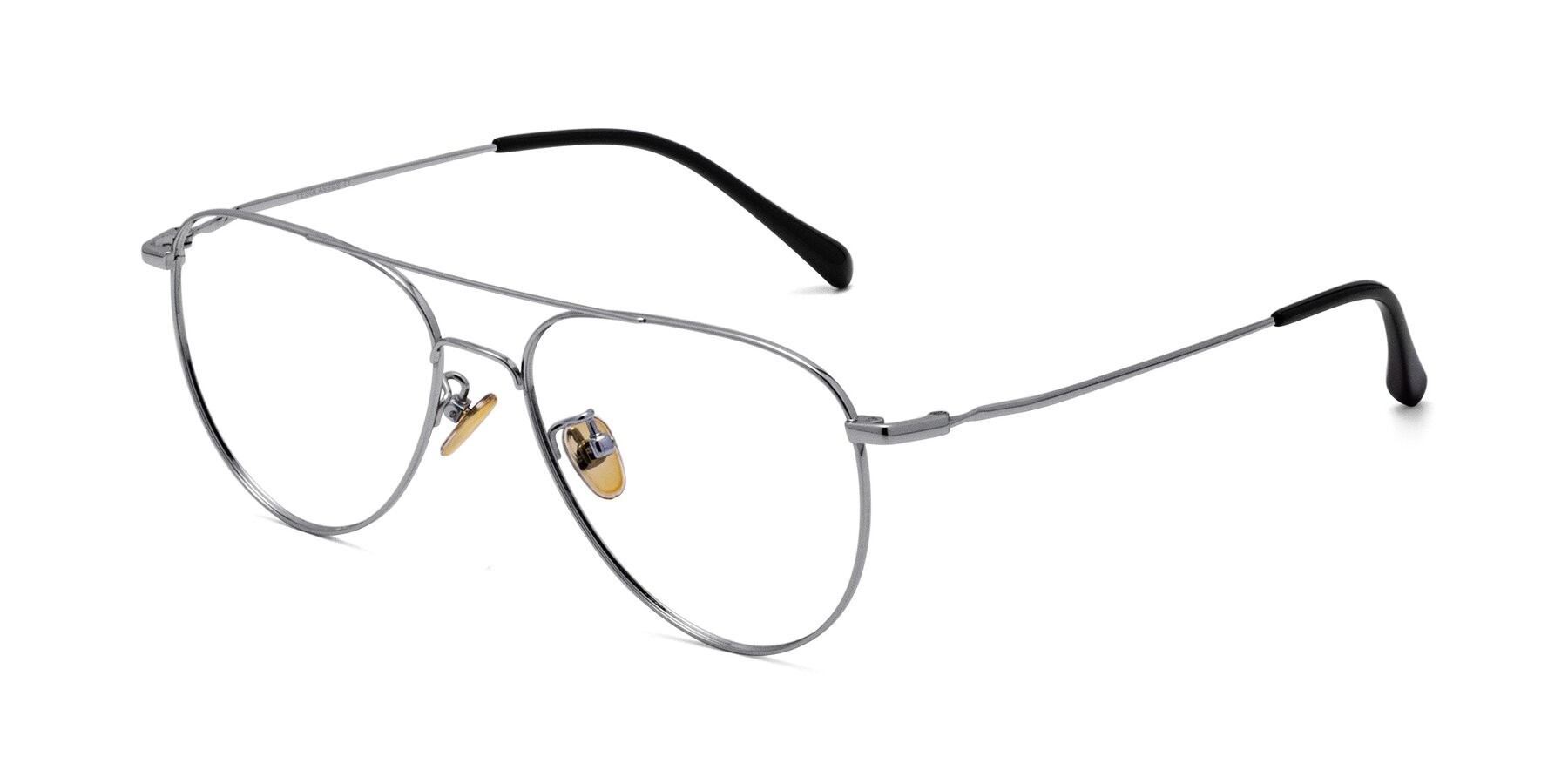 Angle of 80060 in Silver with Clear Reading Eyeglass Lenses