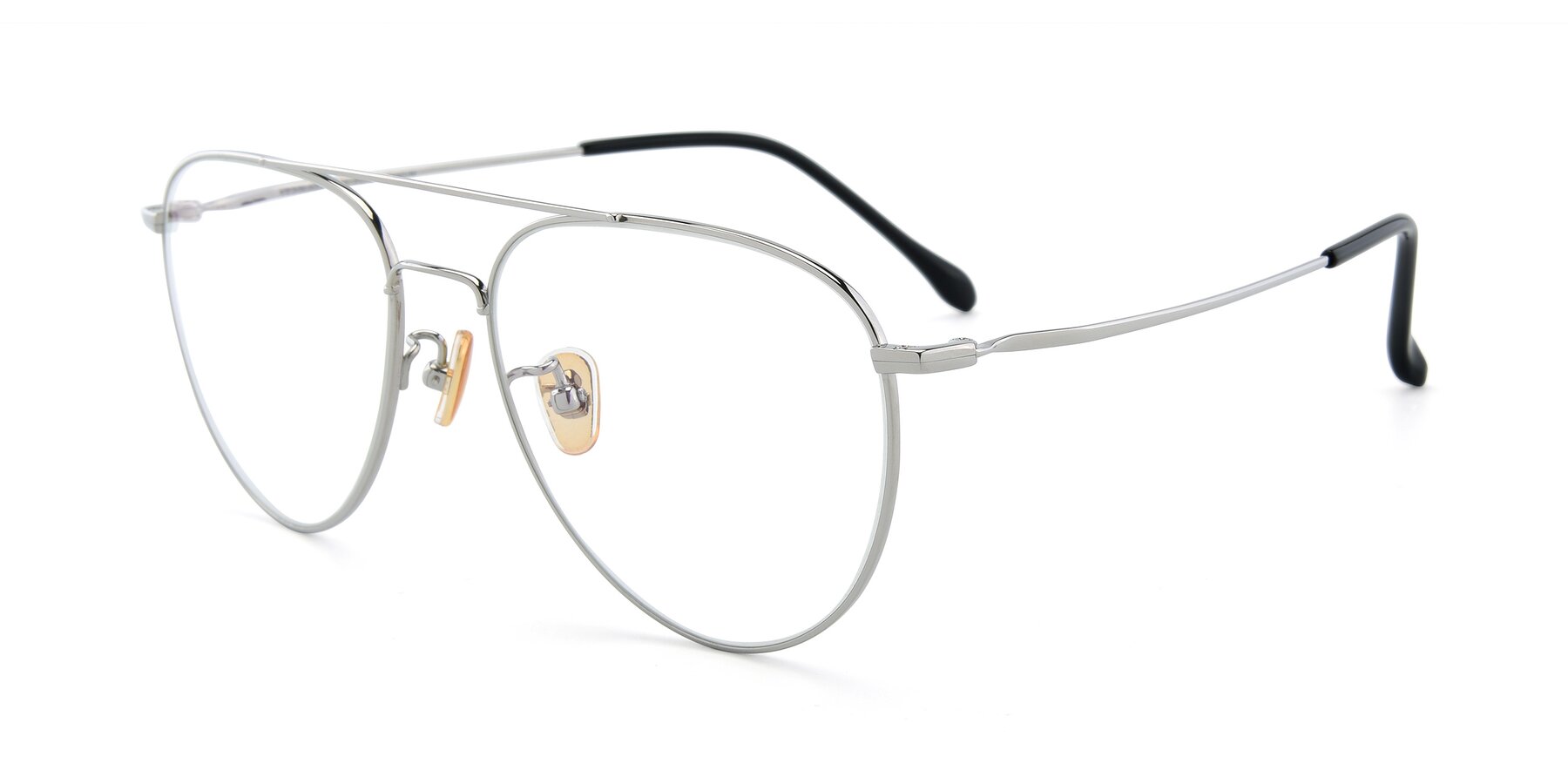 Angle of 80060 in Silver with Clear Eyeglass Lenses