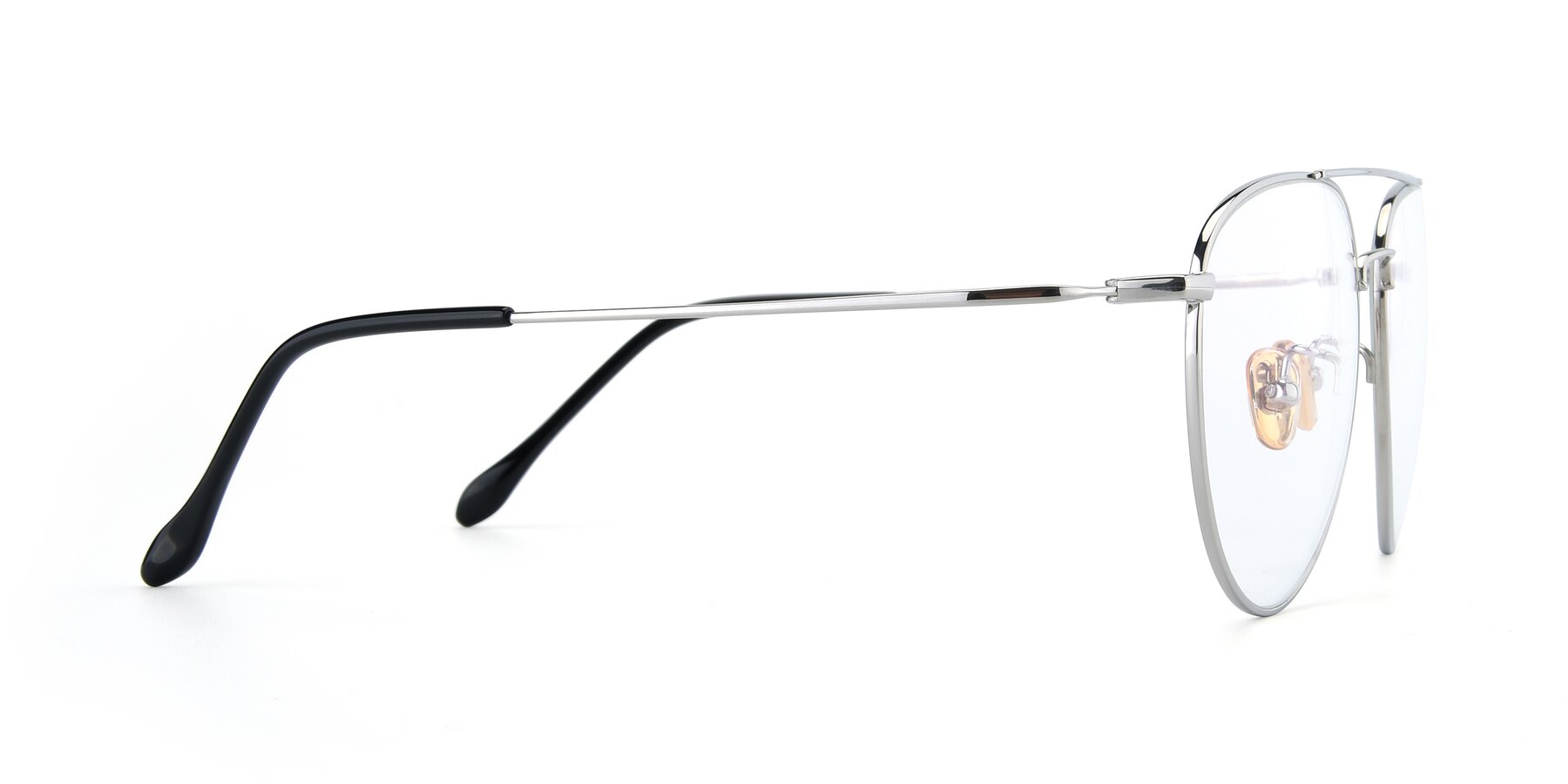 Side of 80060 in Silver with Clear Eyeglass Lenses