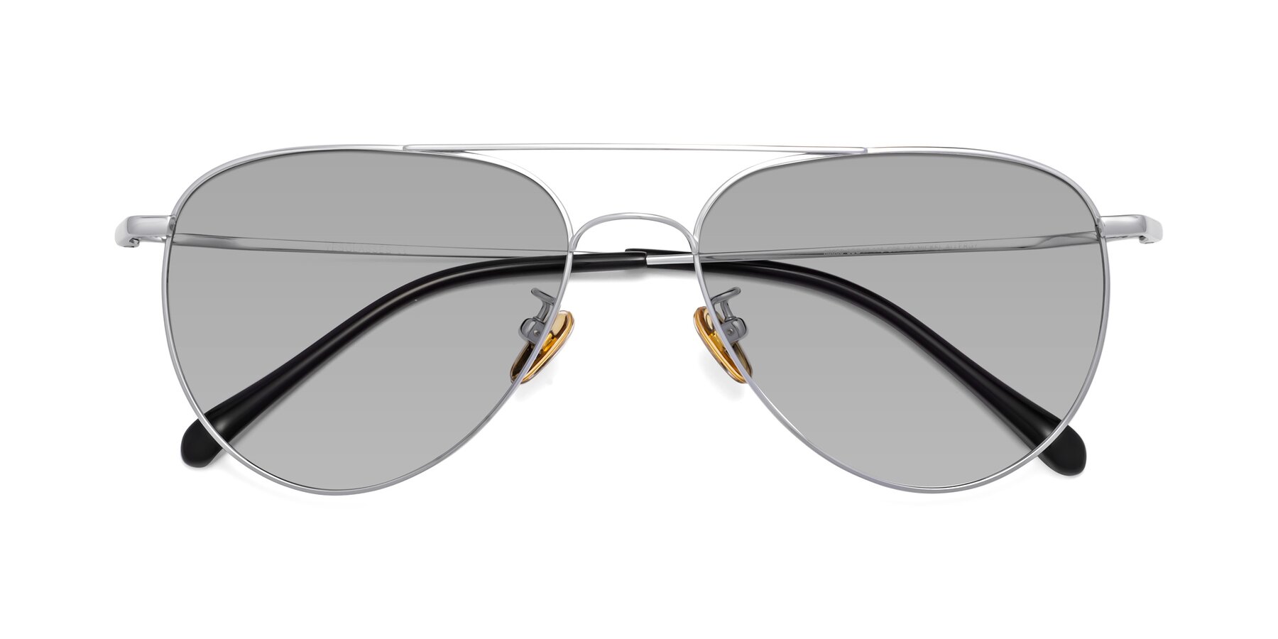 Folded Front of Hindley in Silver with Light Gray Tinted Lenses