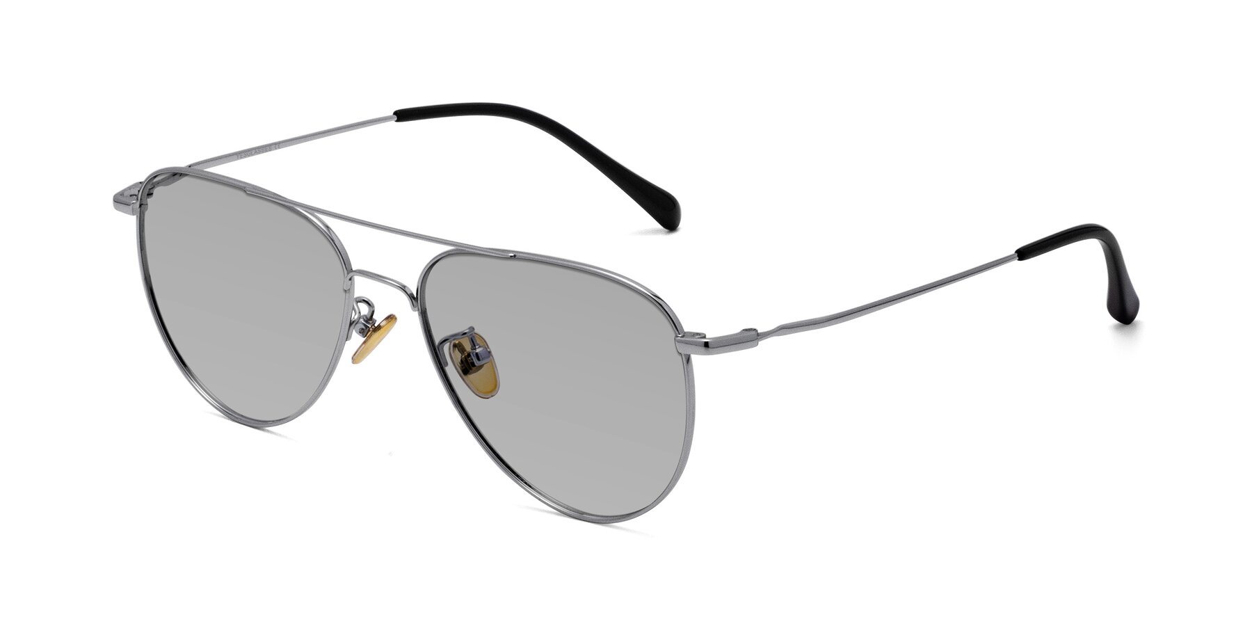 Angle of Hindley in Silver with Light Gray Tinted Lenses