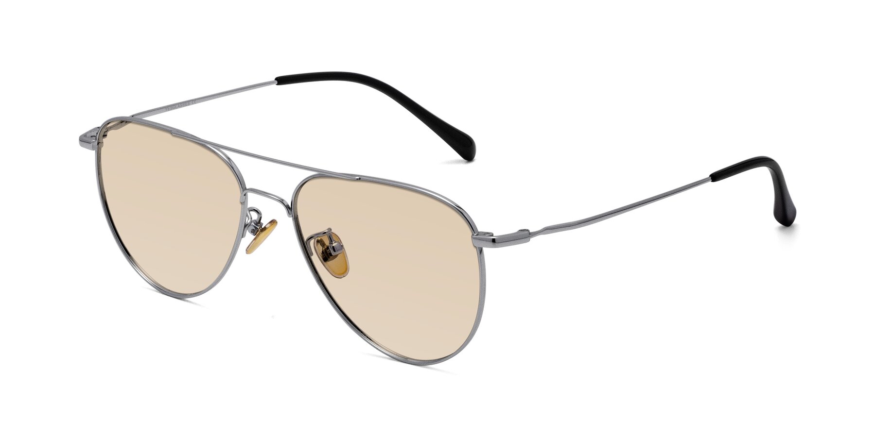 Angle of Hindley in Silver with Light Brown Tinted Lenses
