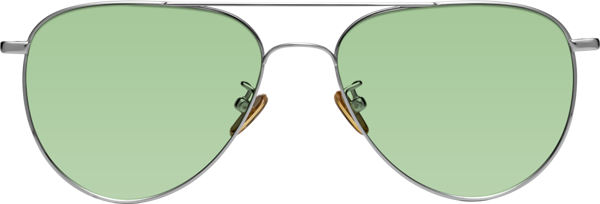 Silver Classic Titanium Aviator Tinted Sunglasses With Medium Green Sunwear Lenses Hindley 