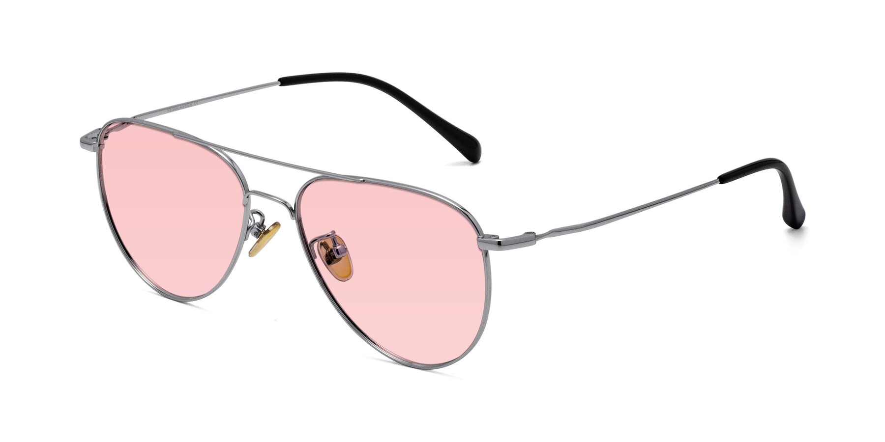 Angle of Hindley in Silver with Light Garnet Tinted Lenses