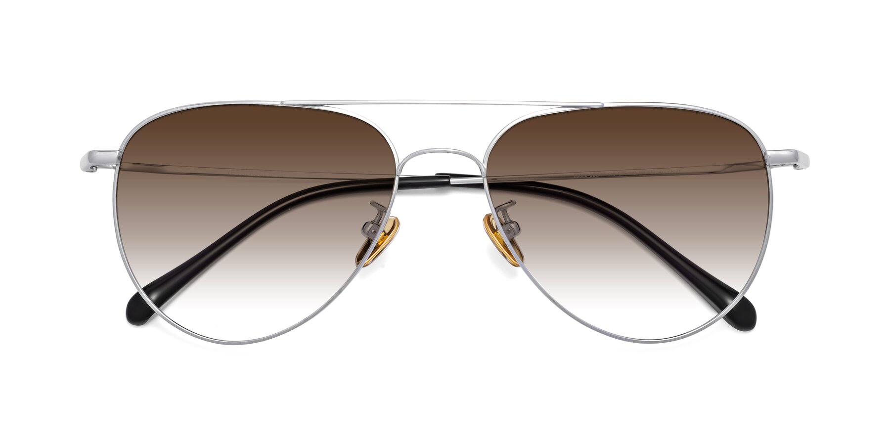 Folded Front of Hindley in Silver with Brown Gradient Lenses