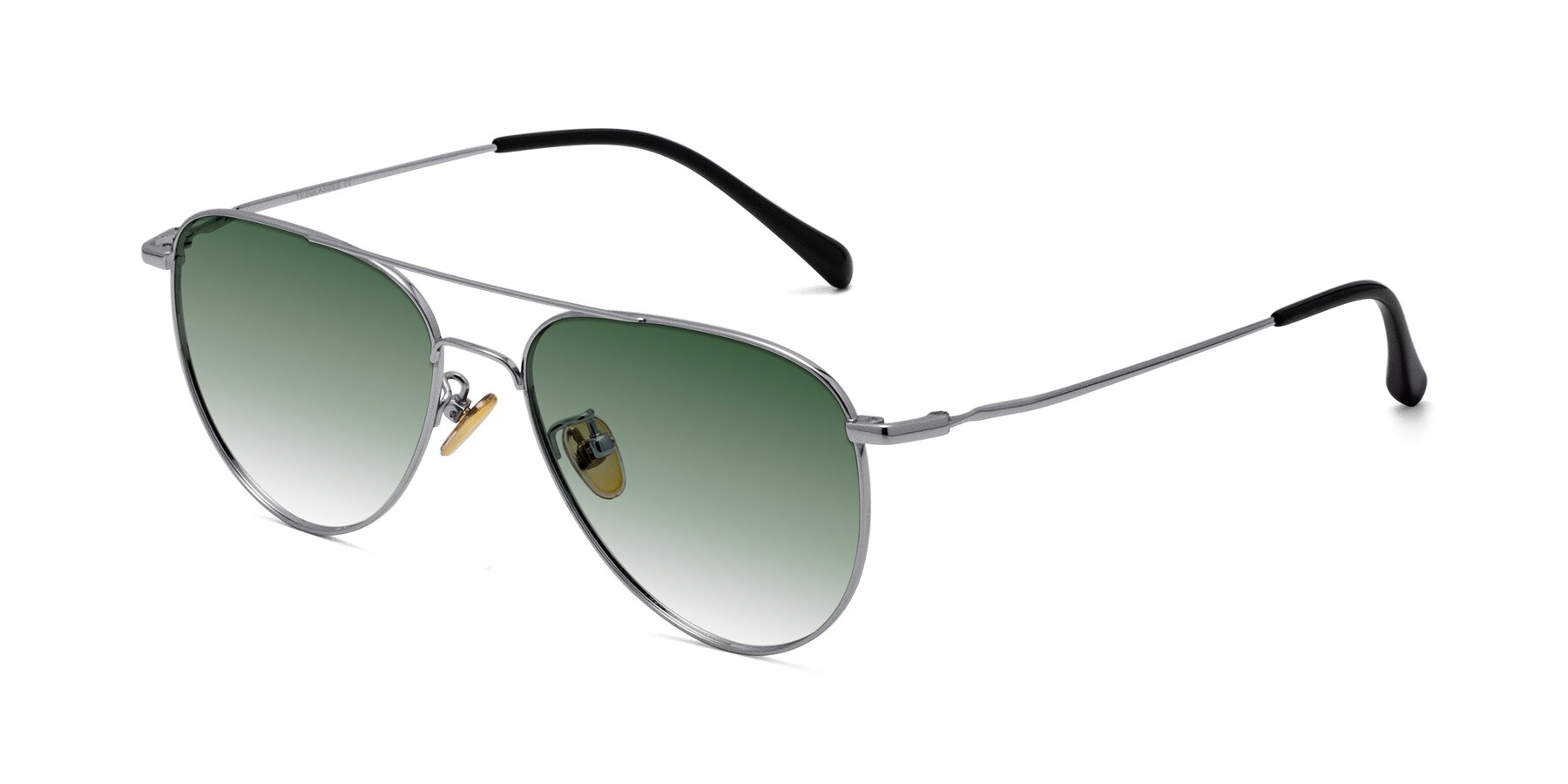 Angle of Hindley in Silver with Green Gradient Lenses